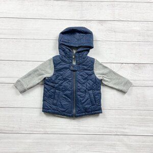Tucker + Tate Baby Jacket Quilted Hooded Zip-Up Outerwear 3-6 Months